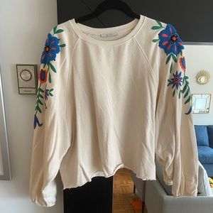 Zara Embroidered Sweatshirt